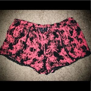 Pink Palm Tree PJ Shorts